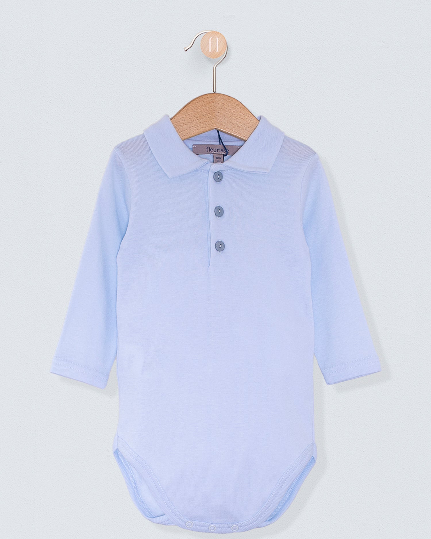 Marcelo Italian Brushed Powder Blue Polo Onesie